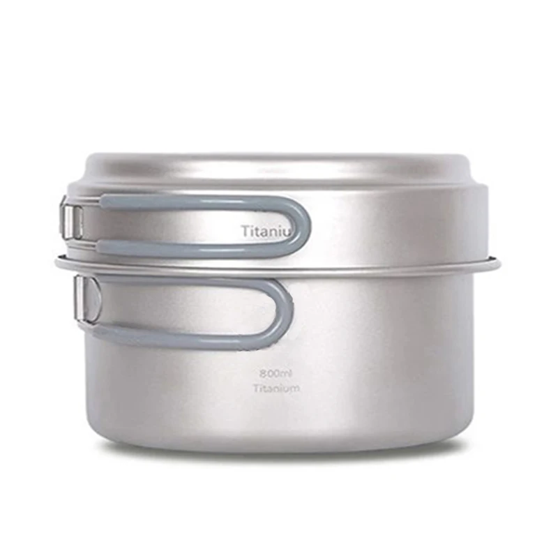 

Keith Camping Cookware Titanium Pot Outdoor Camping Hiking Hunting Picnic Cooking Set Utensilios De Cocina 170g Ti6012