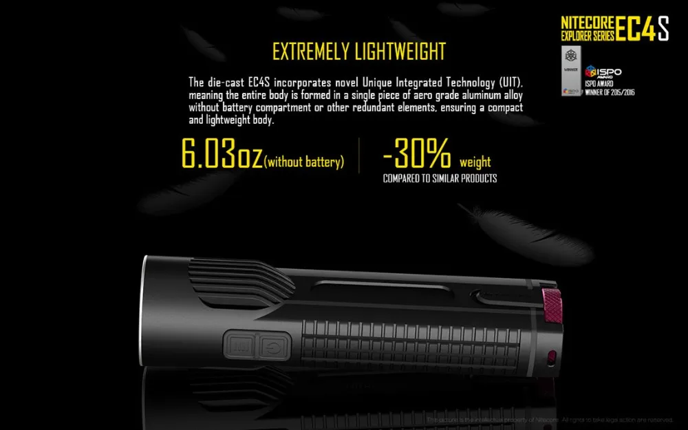 Nitecore ec4s die-Корпус unibody фонарик 2150 Люмен Cree xhp50 светодиодный фонарик Водонепроницаемый светодиодный фонарик высокая производительность