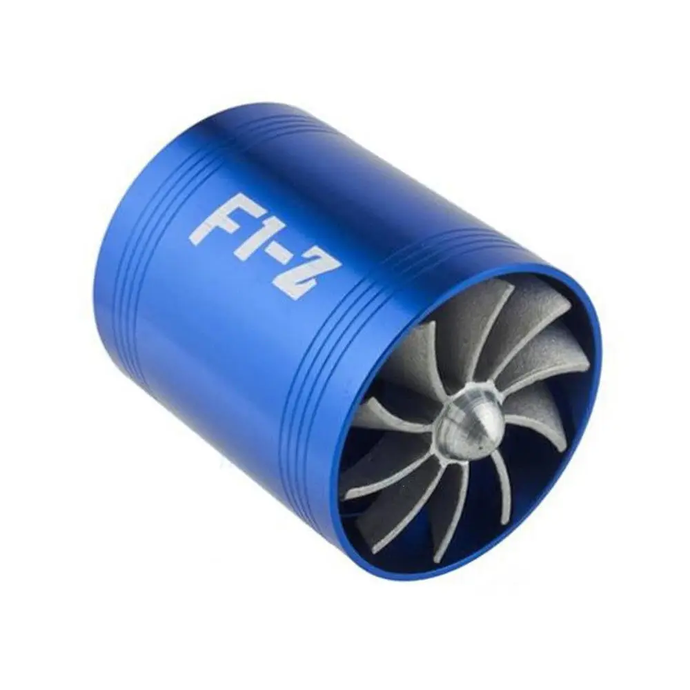 

F1-Z Double Supercharger Turbine Turbo charger Air Intake Fuel Saver Fan