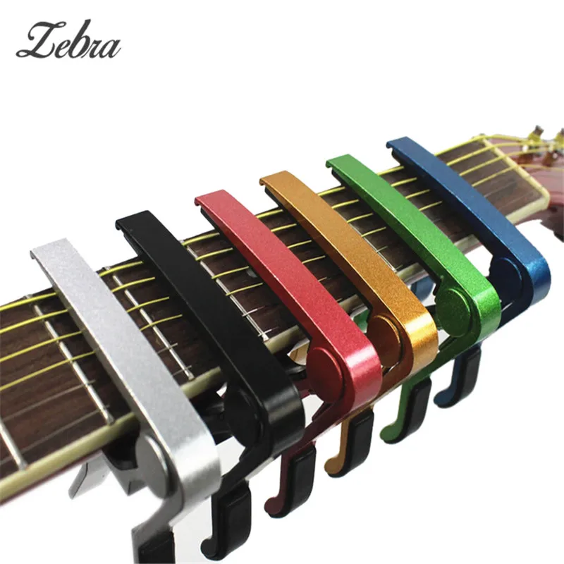 

Zebra 6 Colors Aluminum Alloy Tune Clamp Key Trigger Capo For Acoustic Electric Guitarra Musical Instruments Part Accessories