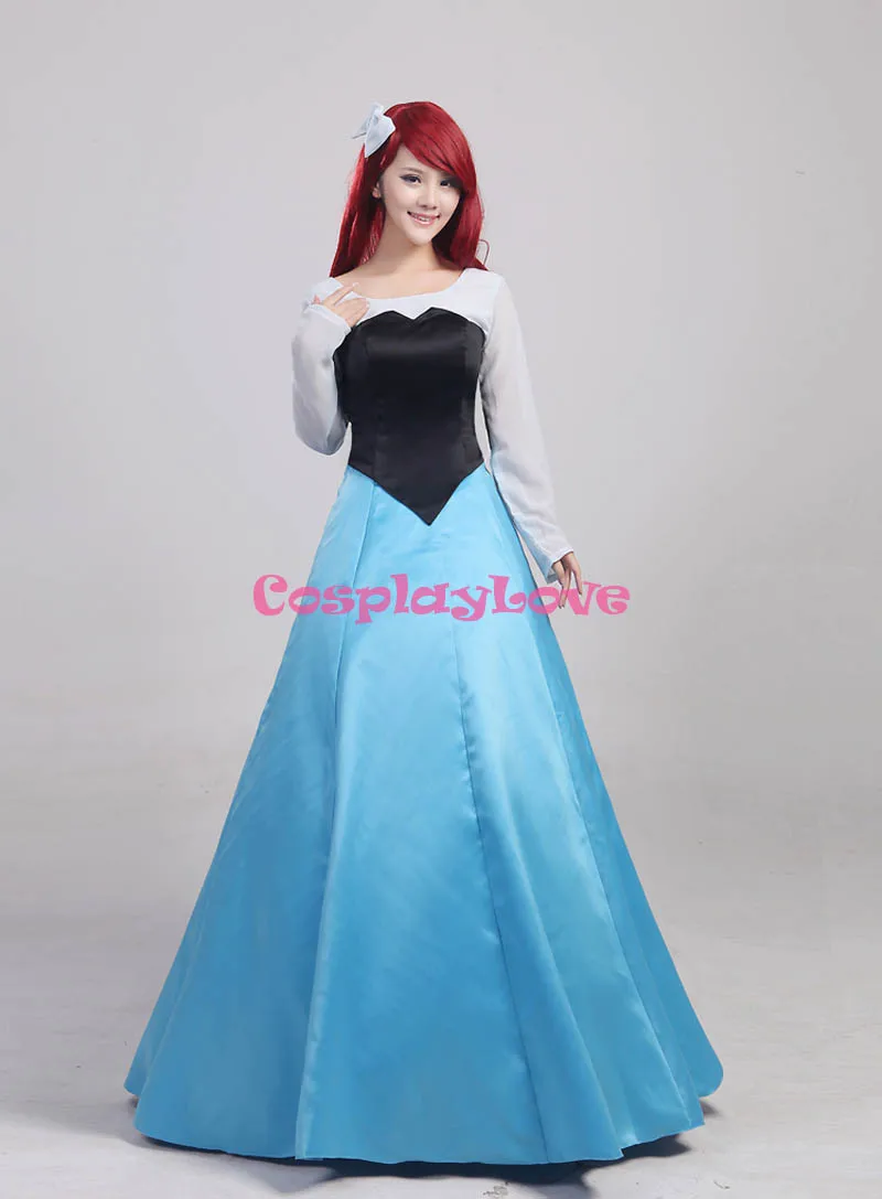 CosplayLove Custom Made The Little Mermaid Ariel Princess Blue Dress Cosplay Costume For Halloween Christmas Party  (3)