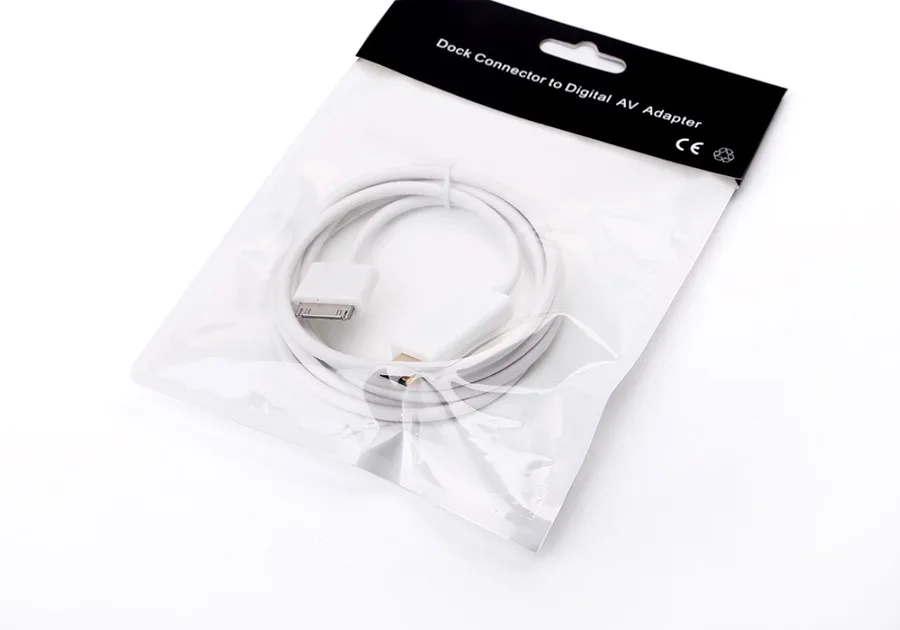 New 1080P Connection Dock Connector to Male HDMI Adapter for iPhone 4 4s iPad 1 2 3 hdmi converter HDTV TV Cable  (6)