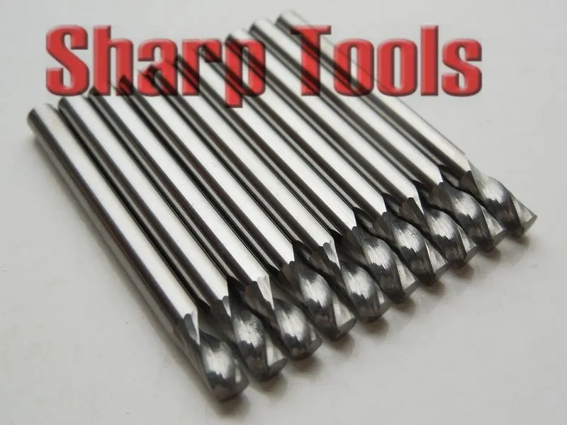

10PC 3.175*6mm*38L Single Flute End Mill Carbide CNC Cutting Bits Set Milling Tools for Metal Stainless Steel/Iron Sheet Cutting