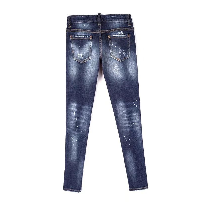 Agujero Calidad Mujeres Jeans Las Desgaste 2018 Azul Vaqueros Personalidad Último Diseño Pantalones Caliente Otoño Nuevo De Roto Casual Moda Popular Alta Del Superior tqPZSWvUw