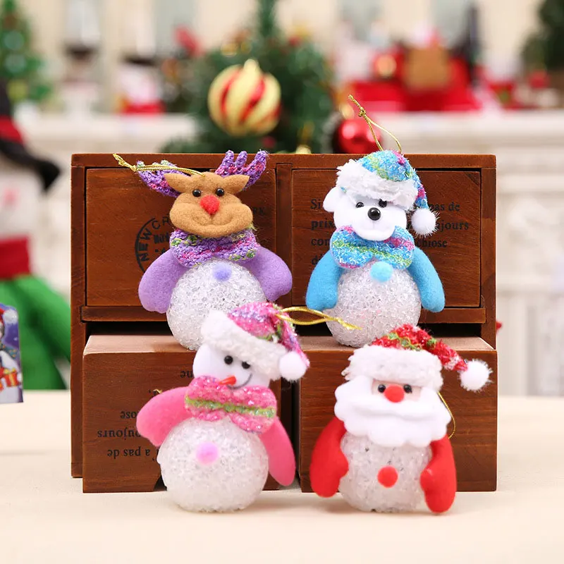 New Year Christmas Decoration for Home accessories Glowing EVA Snowman Nightlight Snowman Christmas Tree gifts Navidad Natal (3)