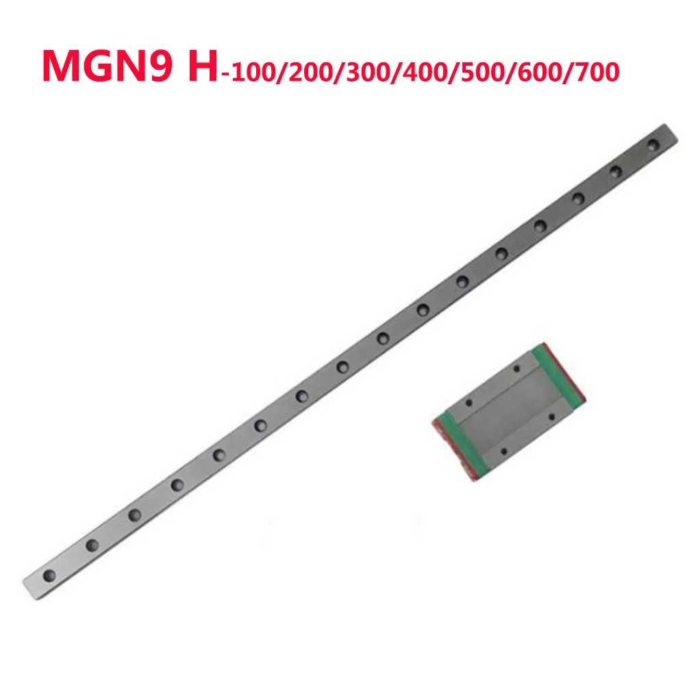 1 шт. MGN9 линейной направляющей Ширина 9 мм Длина 100 200 300 400 500 600 700 мм с 1 шт линейных блоков MGN9H