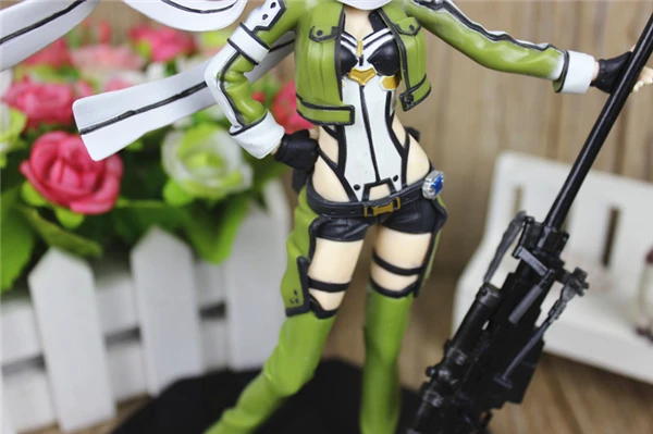 Аниме Sword Art Online 2 Sinon Asada Shino Sao 2 ПВХ фигурка игрушки 20 см, Sword Art Online II Asada Shino фигурка игрушки