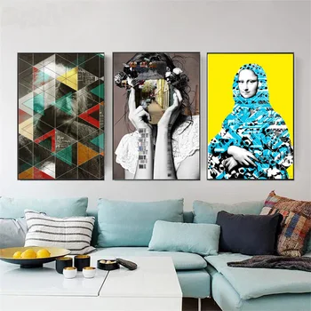 

Modern Abstract Posters And Prints Wall Art Canvas Painting Imaginative Portrait Pictures For Living Room Wall Home Decoration