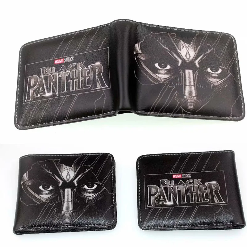 2019 New Marvel Black Panther Wallets Children Men Bifold Short Wallet