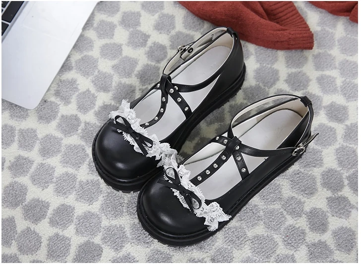 Весенняя обувь; коллекция года; сезон лето; ulzzang harajuku; обувь Лолиты в Корейском стиле; модная Винтажная обувь с милым бантом; женская обувь для костюмированной вечеринки