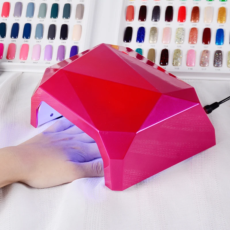 

SUNUV SUN Diamond Shaped UV LED Nail lamp 18 LEDs Nail dryer for All Gels with 10s/30s/60s button Perfect Thumb Solution