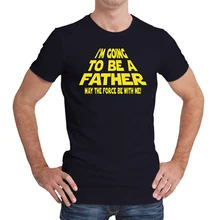 EnjoytheSpirit Звездные войны вдохновил меня быть папой Пусть сила быть со мной Мужская футболка Забавный подарок для нового Папы