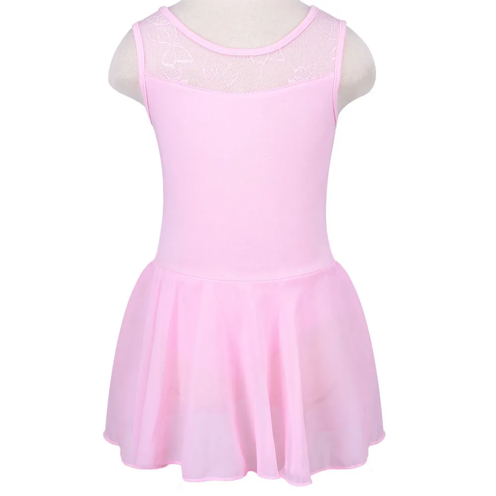 Toddler Teens Sleeveless Pink Ballet Dress Leotards for Girls Tutu Dance Wear Costumes Ballerina