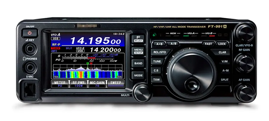 Подходит для Yaesu FT-991A HF/VHF/UHF полнорежимный цифровой коротковолновый 100 Вт Мощный Автомобильный радиоприемопередатчик
