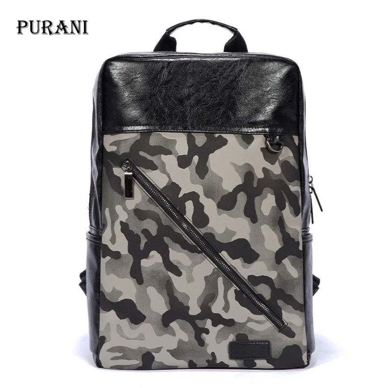 

New Fashion Casual Camouflage Color Women Men Backpack High Quality Large Capacity PU School Travel Shoping Back Pack