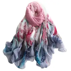 2019 лето большой шарф для женщин шелковые шарфы платки и палантины леди пашмины мягкий печати солнцезащитный крем банданы хиджаб пляжные