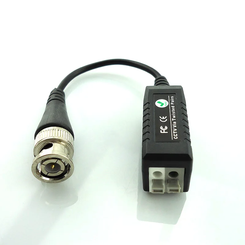 Gakaki 10pairs Wholesale Enhanced Twisted Bnc Cctv Video Balun Passive Video Transceiver Utp Balun Bnc Mail To Cat5 Cctv Cable