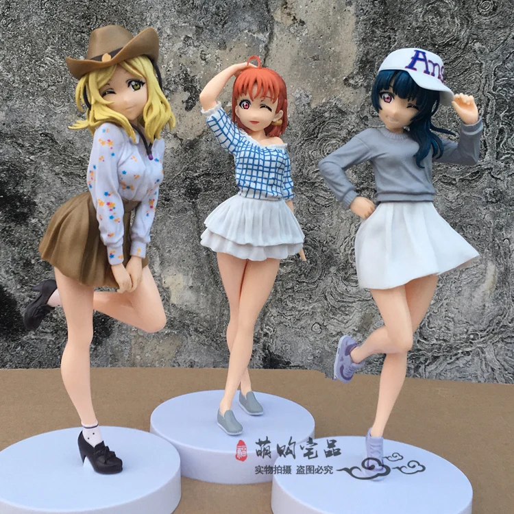 17 23 см фигурка японского аниме Love Live Tsushima Yoshiko/Takami Chika/Мари охара Коллекционная