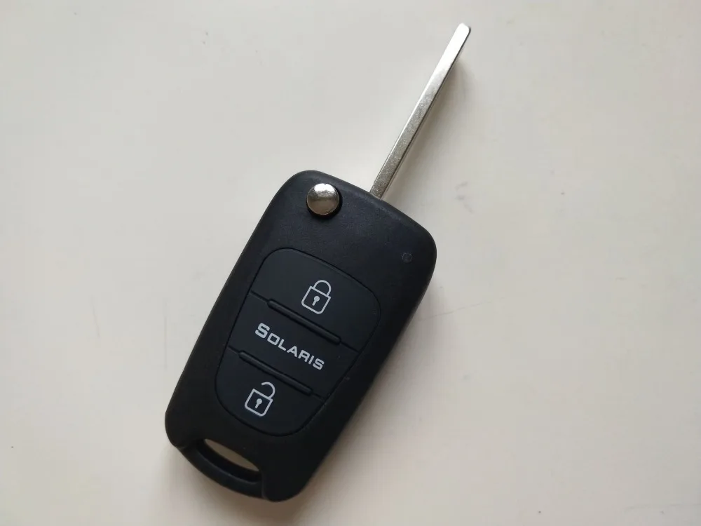 3 Buttons Hyundai Solaris Sonata 8 flip remote key shell 3 Buttons  (10)