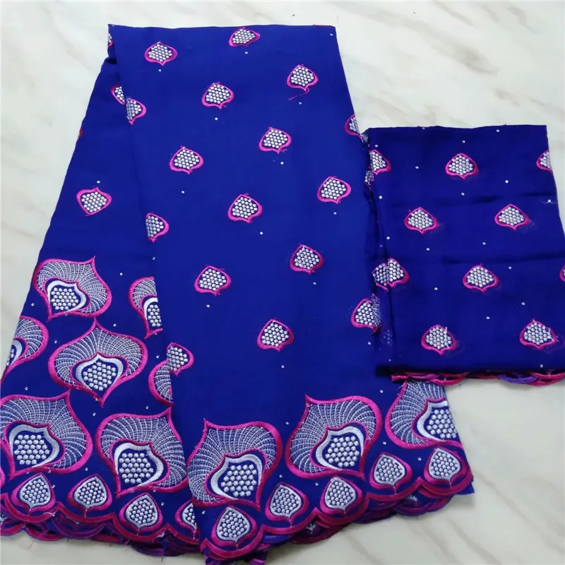

5+2yard Swiss lace fabric 2018 latest heavy beaded embroidery African cotton fabrics Swiss voile lace popular Dubai style PL793