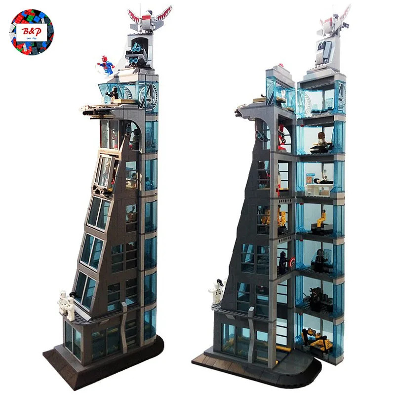 

Super Hero Attack On Avenger Tower 76038 1209pcs Upgraded Version Building Block set Bricks Toys For children Gift SH678