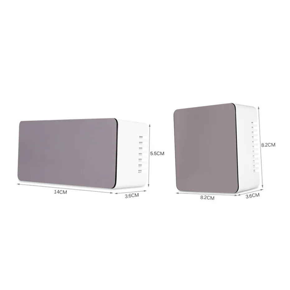 Alarm Clock LED Mirror Digital Clock Wake Up Light Electronic Large Time Temperature Display Home Decoration Clock6