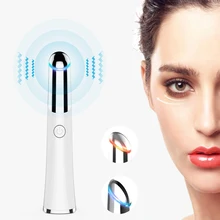 Электрический Соник с подогревом, массажер для глаз, палочка, перезаряжаемый ролик для массажа лица, палочка для устранения морщин, Антивозрастная машина для ухода за глазами