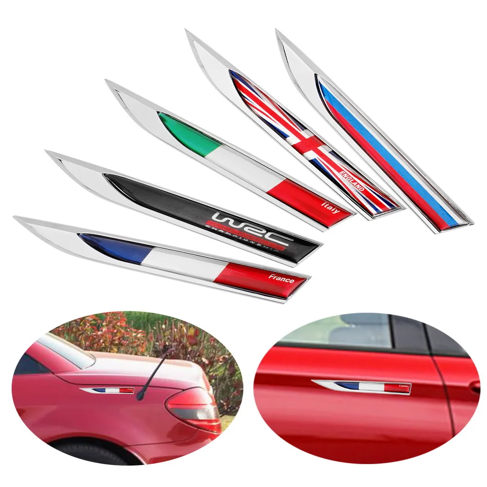 

Car Side Fender Stickers Italy England France Russia Flag Motorcycle Auto Stickers and Decals Car-styling Car Body Decoration