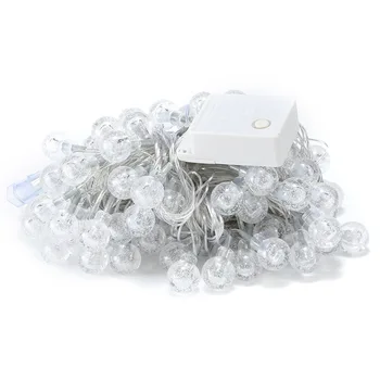 

10M 100LED Crystal Bubble Ball String Lights Outdoor Christmas Garlands Flash Fairy Lamp for Christmas Holiday Home Decor