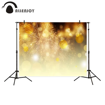 

Allenjoy photography backdrop Yellow fireworks bokeh Glitter brilliant background photo studio new design camera fotografica