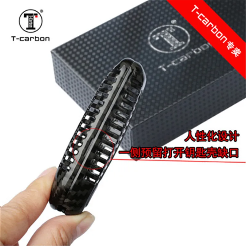 

100% Real Carbon Fiber Car Key Case For Toyota Alphard RAV4 PREVIA Key Cover Car Styling Car Accessories