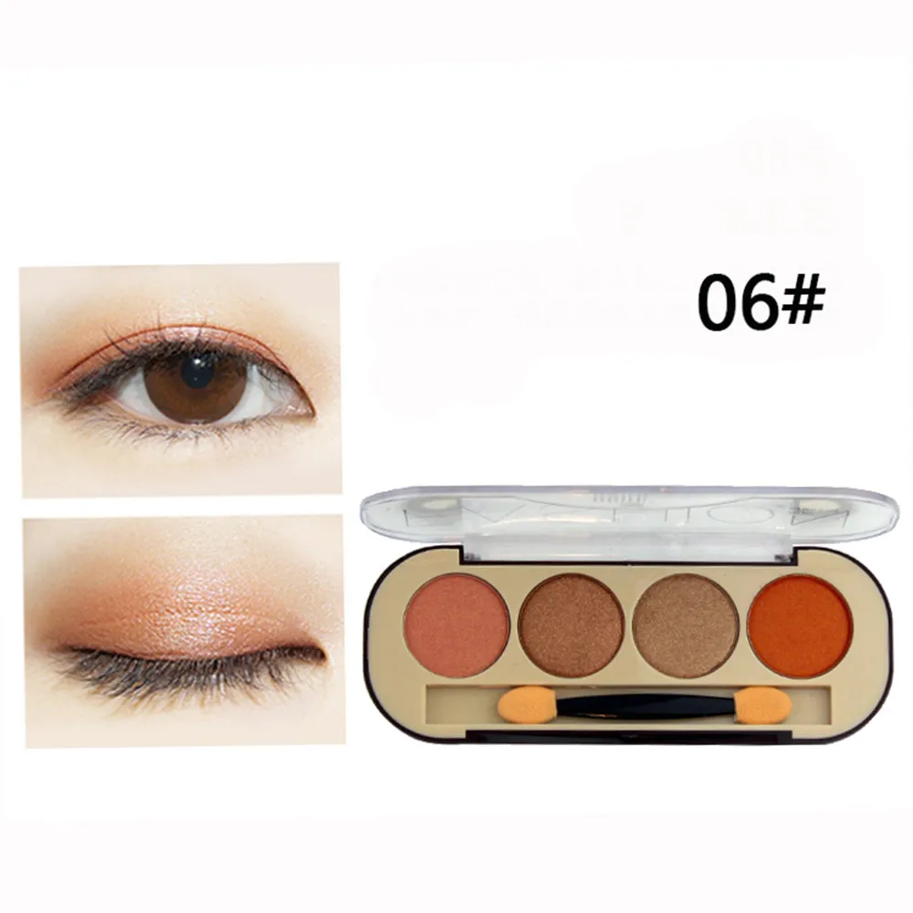 

4 Colors Cosmetic Powder Smoky Eyeshadow Palette Makeup Set Matt Available eye shadow palette 5.15