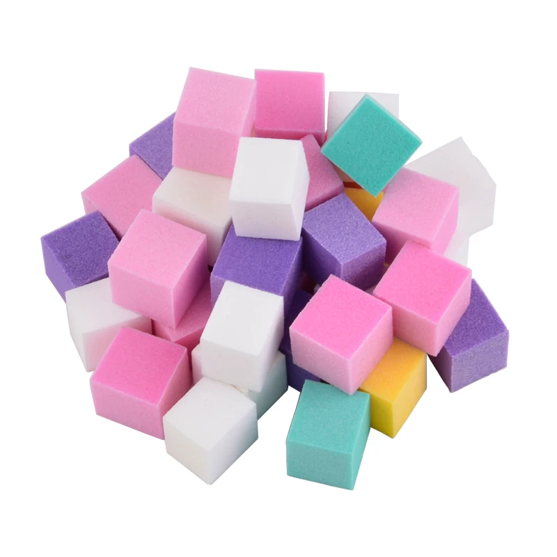 

1Bag 60 Pcs Nail File Mini Irregular Nail Buffer File Colorful Sanding Sponge Buffer Block Polisher For Manicure Set Tools
