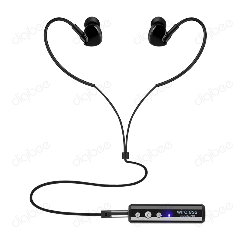 Noise Concelling HiFi Sound Sport 3 5mm Wired Wireless Stereo Clip Headset Bluetooth Earphone With Mic for iPhone X 5 6 7 8 Plus