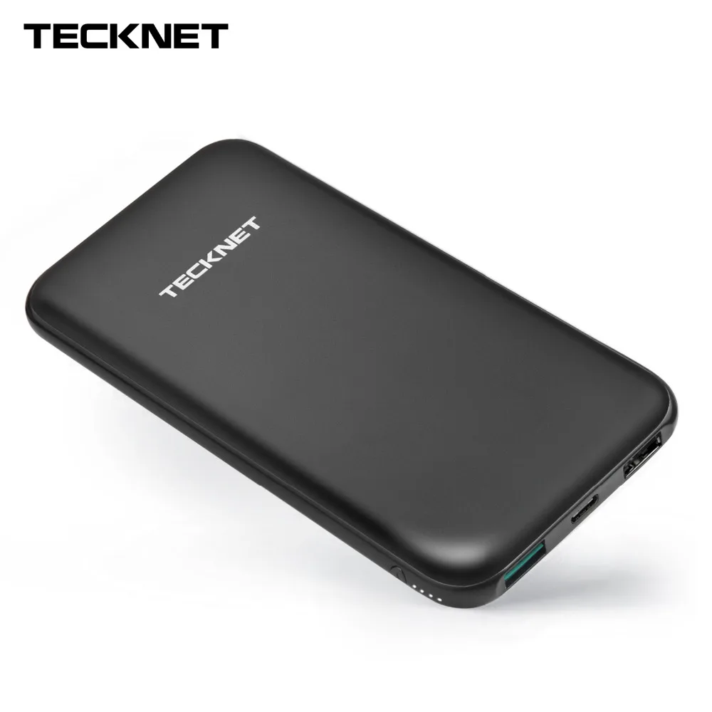 

TeckNet 10000mah Power Bank TYPE-C Portable External Battery Pack Micro USB Lithium Polymer Charger for iPhone Xiaomi Mi