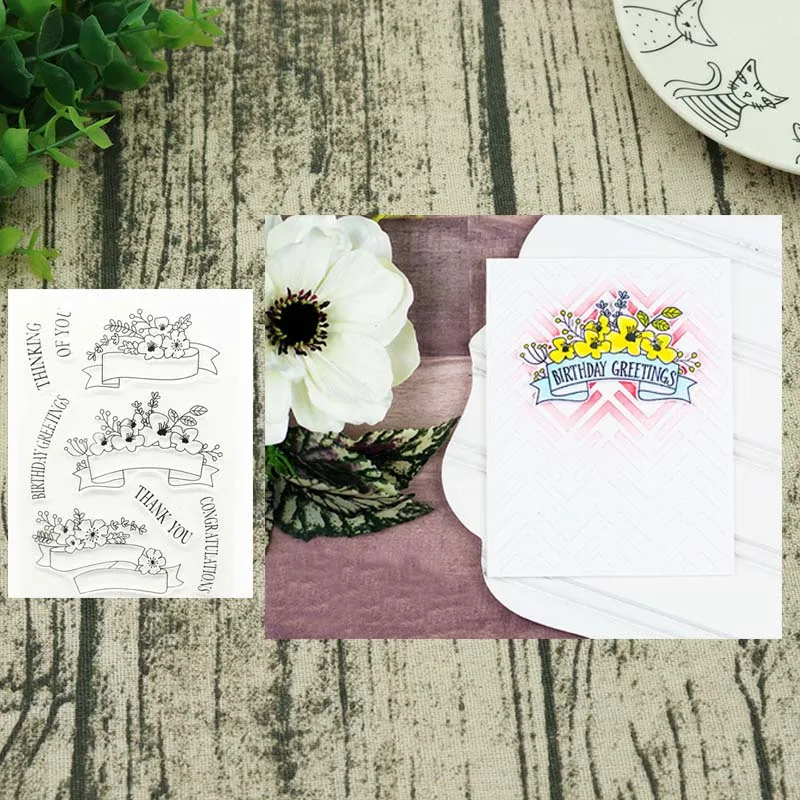 

Blessing label metal cutting dies Transparent Silicone Clear Stamp and dies Seal for DIY scrapbooking/photo album Decorative