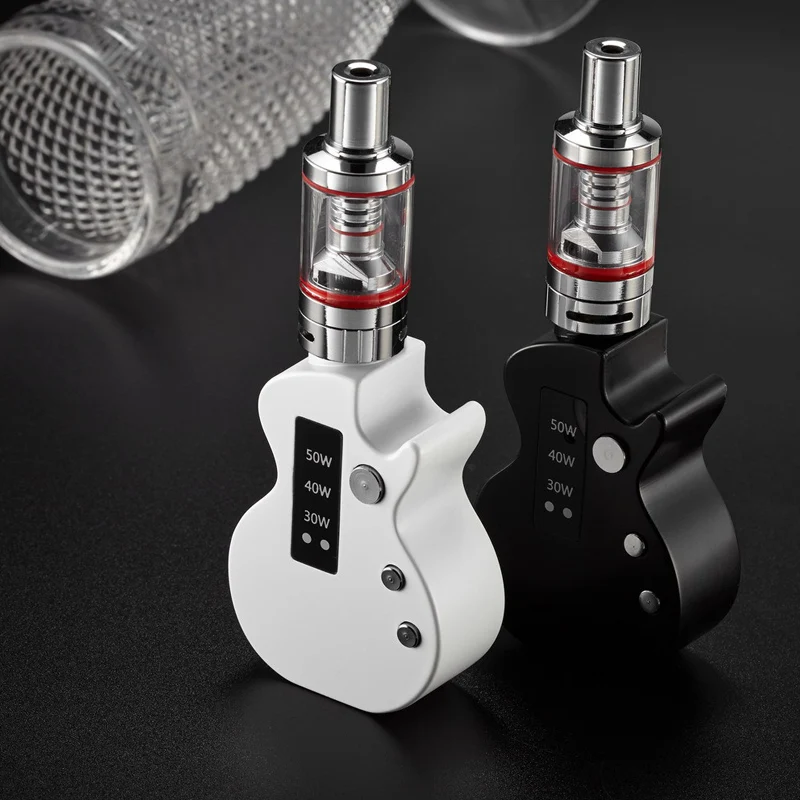 1.8ML Capacity Atomizer New Electronic Cigarettes kit 50W 1050mAh Battery With 0.5ohm Atomzing Coil Guitar Style Vape Pen 