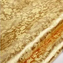 90 см* 100 см античная парча ткань дракон костюм ткань для одежды-светильник Золотая парча дно золотой дракон