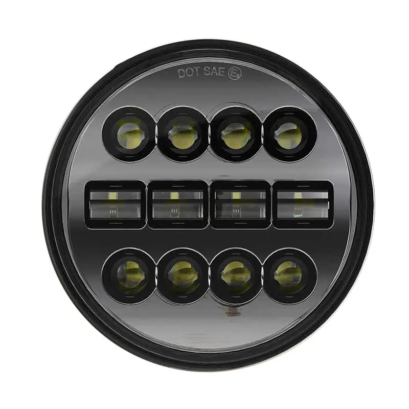 Black DOT 60 Вт 7 дюймов Moto светодиодный проектор для фар для Softail ультраклассический Electra Glide Street Glide Road King FLHTCUSE - Цвет: Black