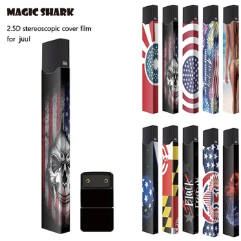 

Magic Shark Skull USA Flag Sticker Skin Vape Sticker Suitable For Juul E Electronic Cigarette Accessories Smart Skin For Juul