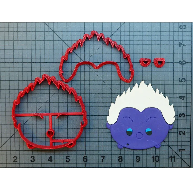 Cartoon Character Little Mermaid Cookie Cutter 3D Printed Set Cake Decorating Tools Fondant Cupcake Top Mold |