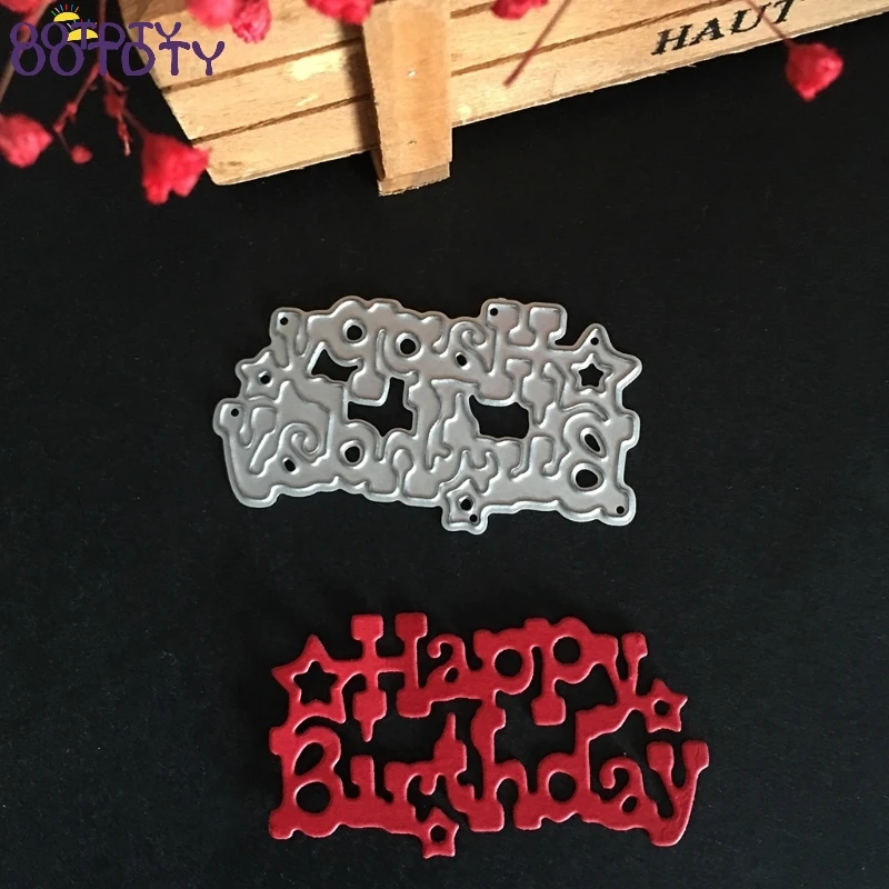 

Embossing Happy Birthday Metal Cutting Dies Stencils Scrapbooking Album Photo -15