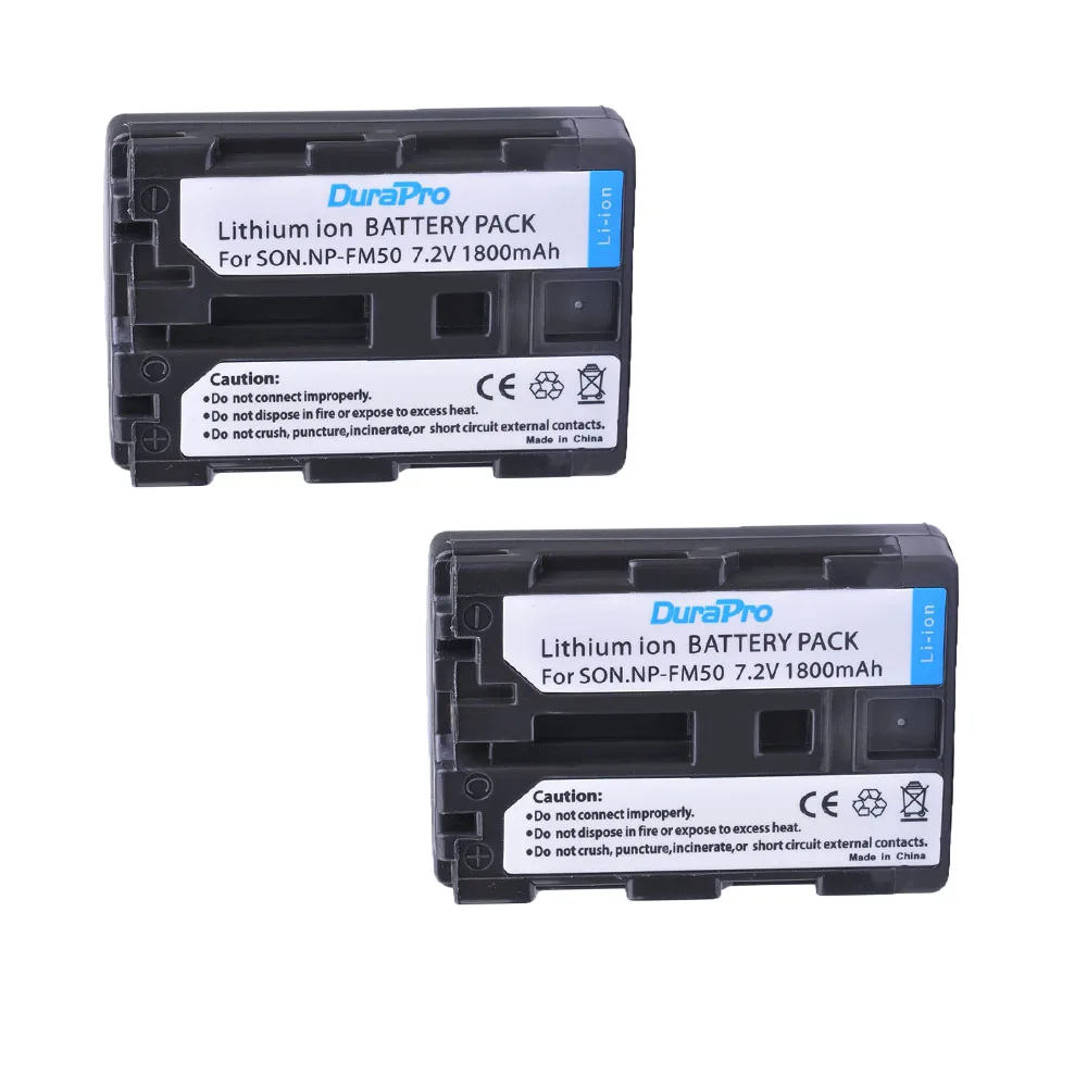 

2pc NP-FM50 NP FM50 NPFM50 Rechargeable Camera Li-ion Battery for Sony Alpha A100 DSLR-A100 A100K CCD-TRV408 DCR-PC105 Camera