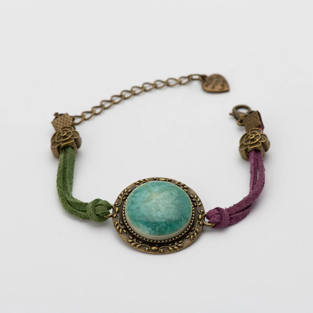 Цветочные керамические винтажные браслеты ручной работы, Этнические браслеты в стиле бохо, браслеты для женщин, подарок, ювелирные изделия DIY# HZ131