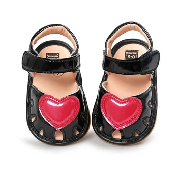 

New Spring Summer Girls Princess Style Kids Cute Heart Pattern Shoes Anti-skid Hollow Out Breathable Baby Shoes