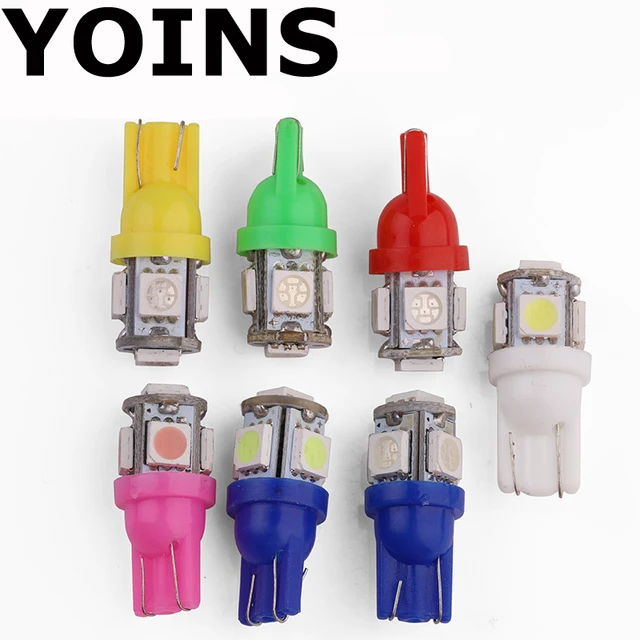 Большая Акция 10 шт./лот T10 W5W 168 194 янтарь 5050 SMD 5 светодиодный авто клина стороны задние фонари Парковка лампа DC12V