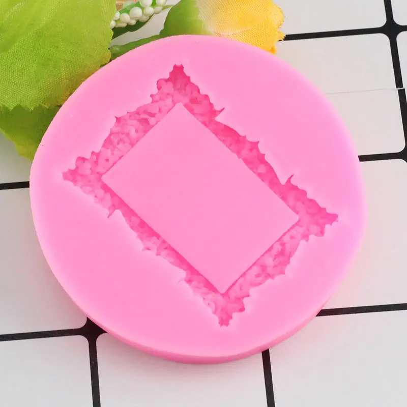 3D рамки силиконовые формы для выпечки Плесень Свадьба Кекс Топпер украшения помадка Формочки для печенья шоколадные конфеты форма для полимерной глины