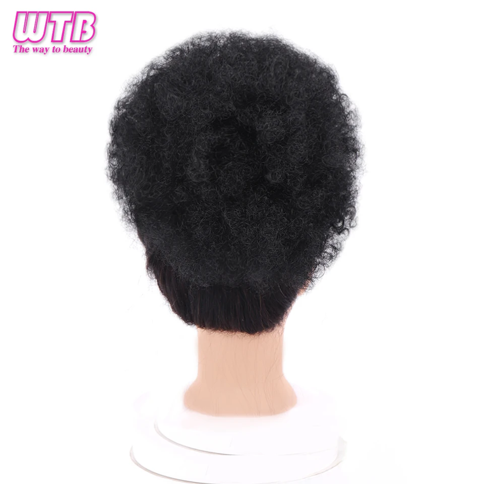 

WTB Synthetic Fiber Curly Chignon for Women Bun Hairpiece Elastic Fake Hair Extensions Drawstring Ponytail Wrap Hairpiece