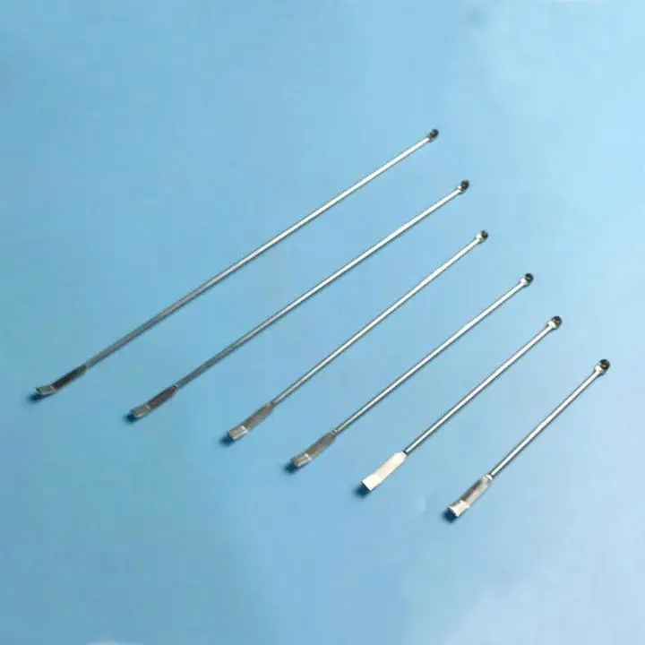 Dupla-cabeça para Espátula e Colher em Laboratório o Envio Gratuito de 10 Lote Inoxidável Microscale Colher Experimento Pçs - Aço 2 Material escolar e de escritório