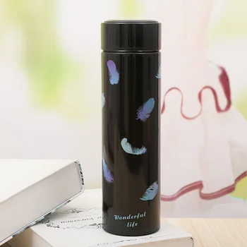 

500ML Colorful Thermos Cup Tea Infuser Drinking Bottle Water Stainless Steel Vacuum Flask Insulated Car Thermo Mug Couple 60MX